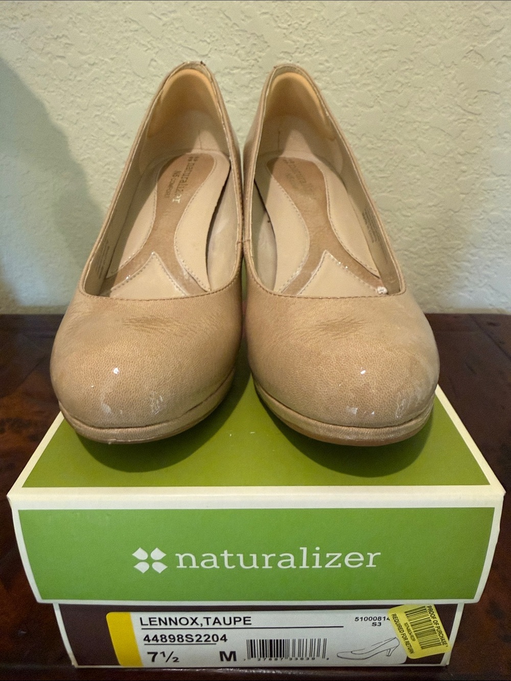 Naturalizer Taupe Platform Pumps Sz 7.5